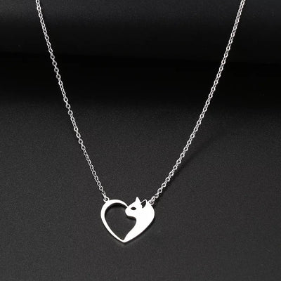 Women's Fashion Jewelry Stainless Steel Heart Necklaces