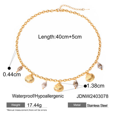 Stainless Steel Starfish Shell Conch Bracelet For Women Fashion