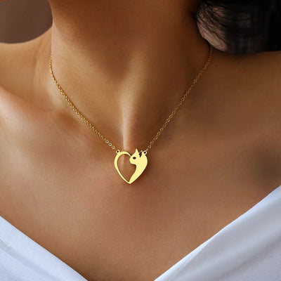 Women's Fashion Jewelry Stainless Steel Heart Necklaces
