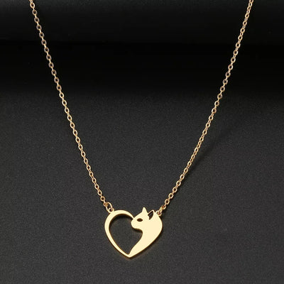 Women's Fashion Jewelry Stainless Steel Heart Necklaces