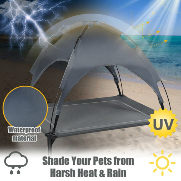 35.5inch X 32 Inch Dog Bed With UV Resistant Canopy
