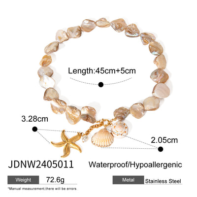 Stainless Steel Starfish Shell Conch Bracelet For Women Fashion