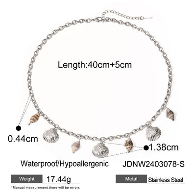 Stainless Steel Starfish Shell Conch Bracelet For Women Fashion