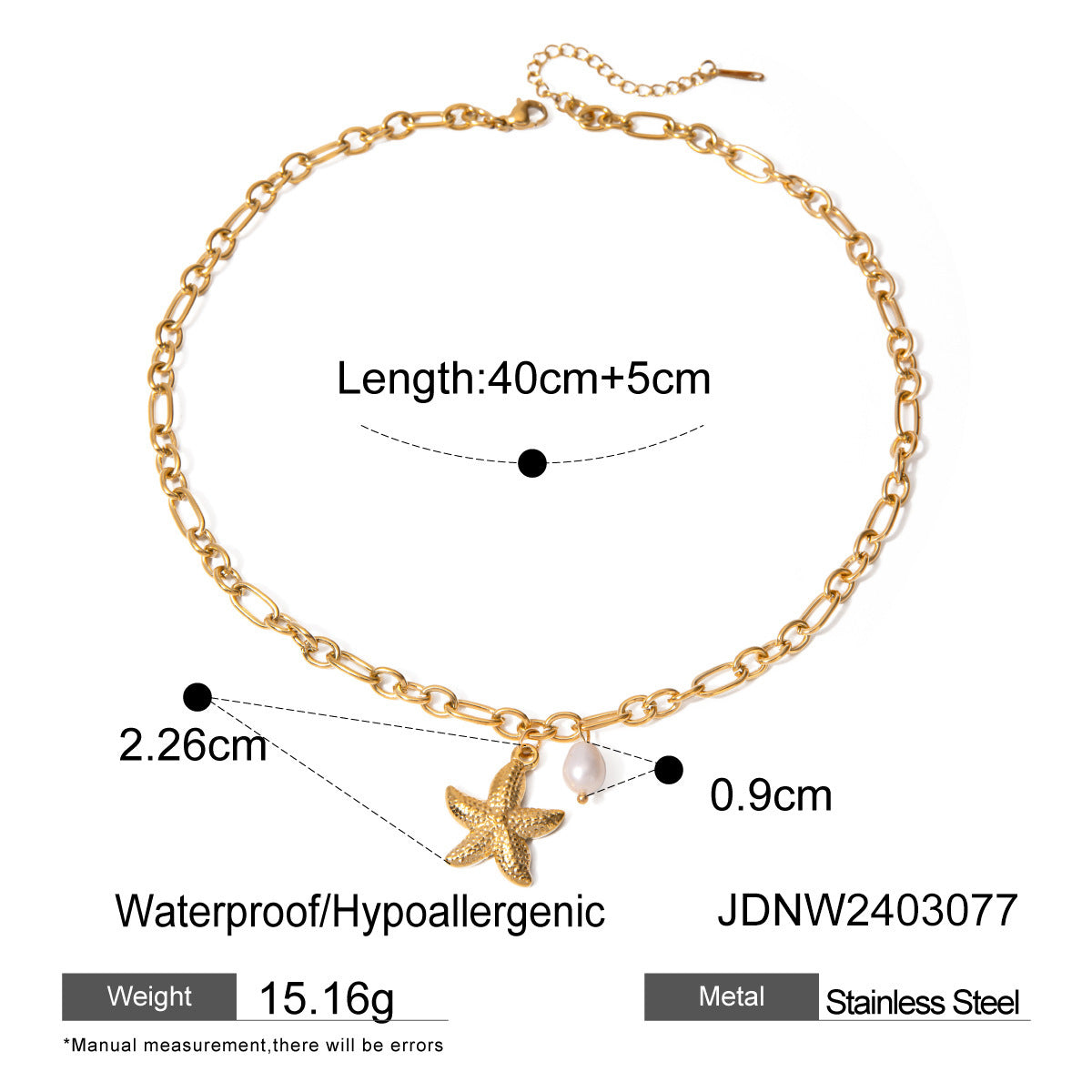 Stainless Steel Starfish Shell Conch Bracelet For Women Fashion
