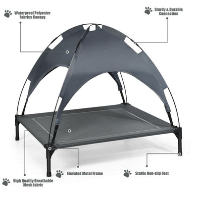 35.5inch X 32 Inch Dog Bed With UV Resistant Canopy