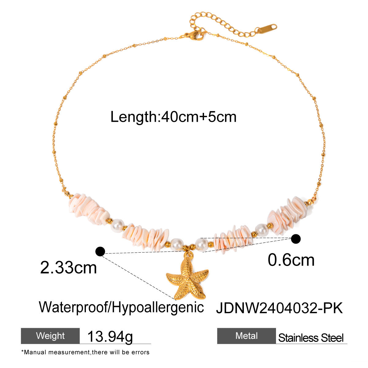 Stainless Steel Starfish Shell Conch Bracelet For Women Fashion