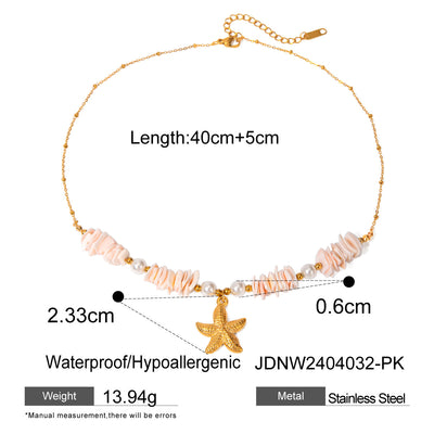 Stainless Steel Starfish Shell Conch Bracelet For Women Fashion
