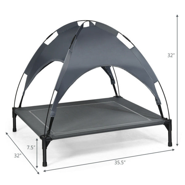 35.5inch X 32 Inch Dog Bed With UV Resistant Canopy