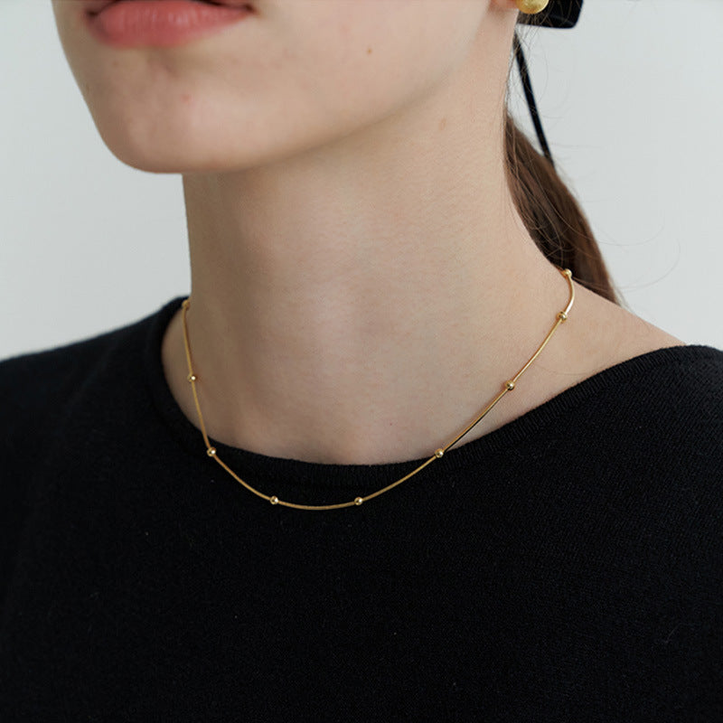 Sterling Silver Necklace For Women Ball Chain Necklaces