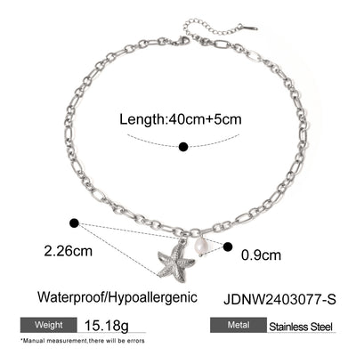Stainless Steel Starfish Shell Conch Bracelet For Women Fashion