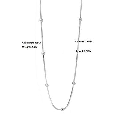 Sterling Silver Necklace For Women Ball Chain Necklaces