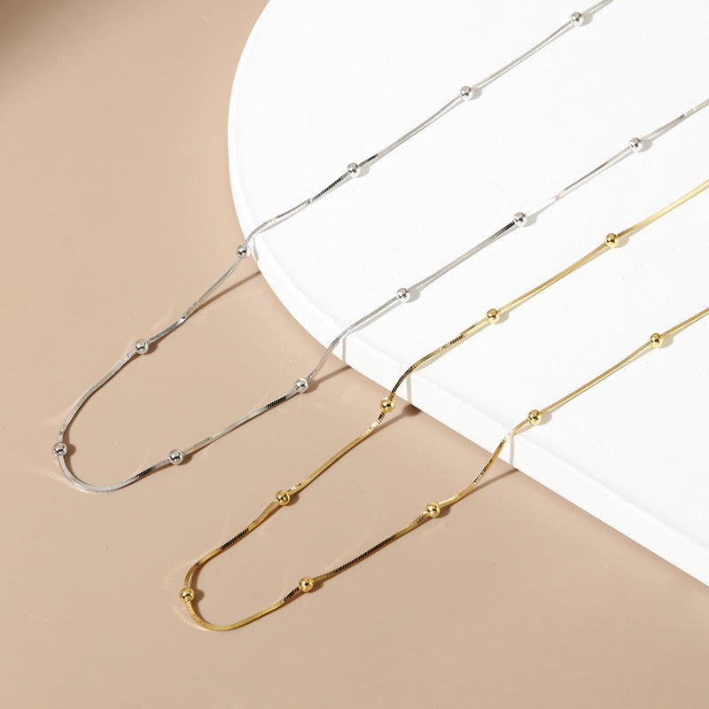 Sterling Silver Necklace For Women Ball Chain Necklaces